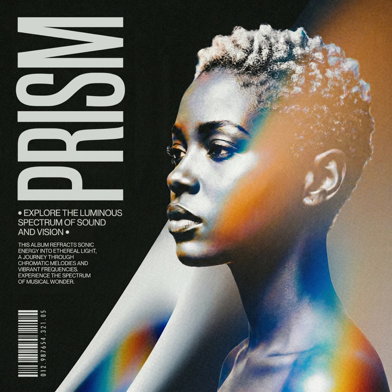 AI-generated album cover — editorial chromatic R&B